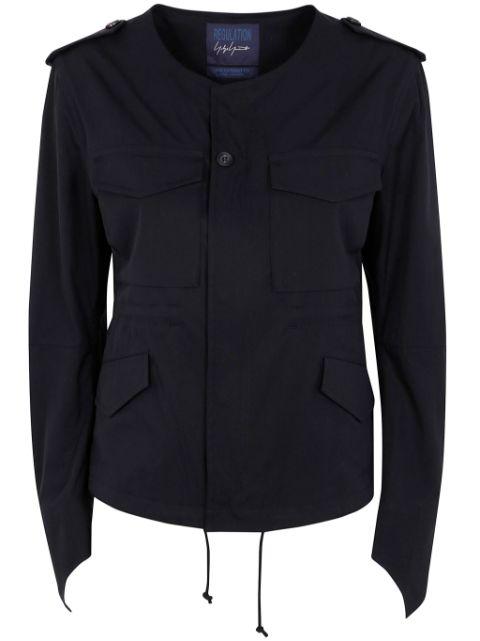 collarless fitted jacket by YOHJI YAMAMOTO