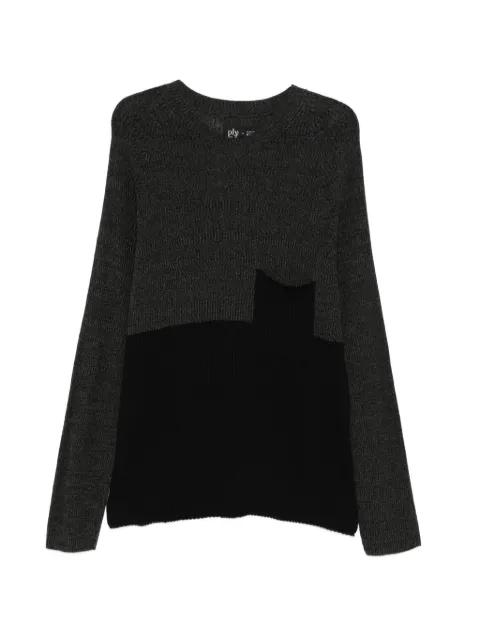 colour-block sweater by YOHJI YAMAMOTO