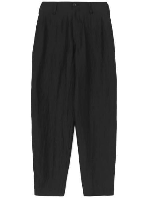 crease-effect tapered trousers by YOHJI YAMAMOTO