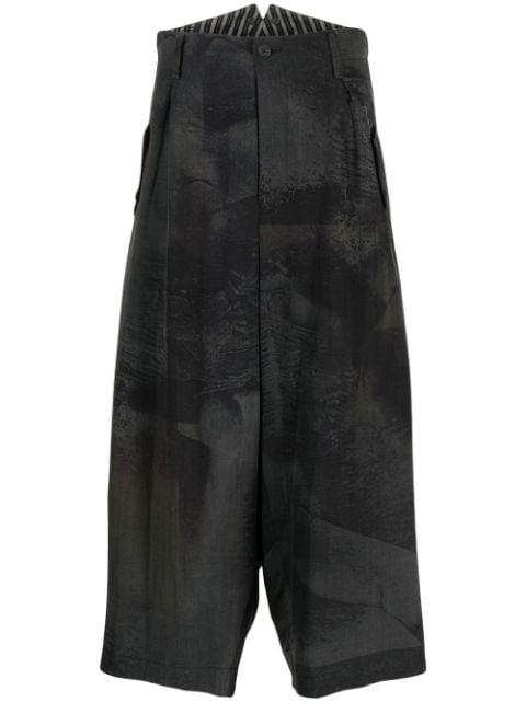 cropped wide-leg trousers by YOHJI YAMAMOTO