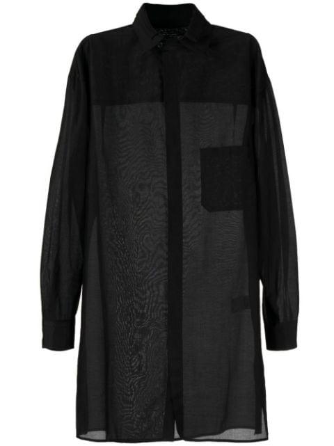 double-collar long shirt by YOHJI YAMAMOTO