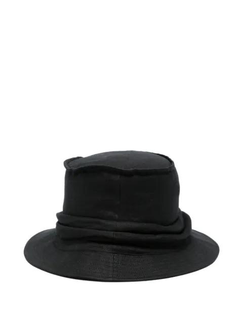 draped bucket hat by YOHJI YAMAMOTO