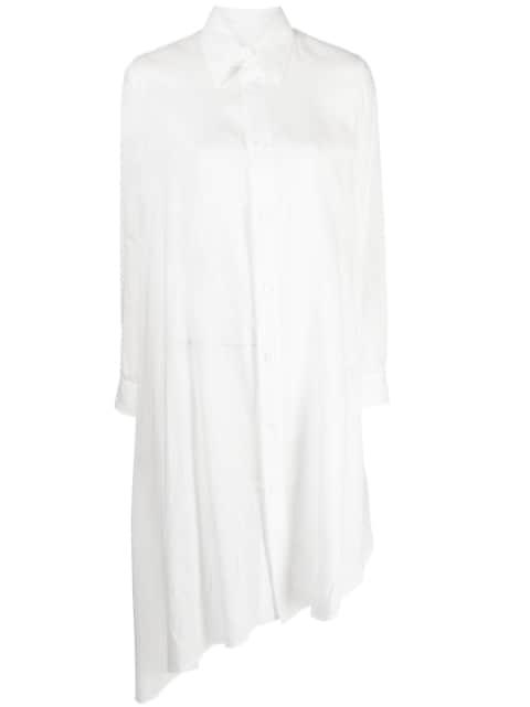 draped-detail asymmetric dress by YOHJI YAMAMOTO