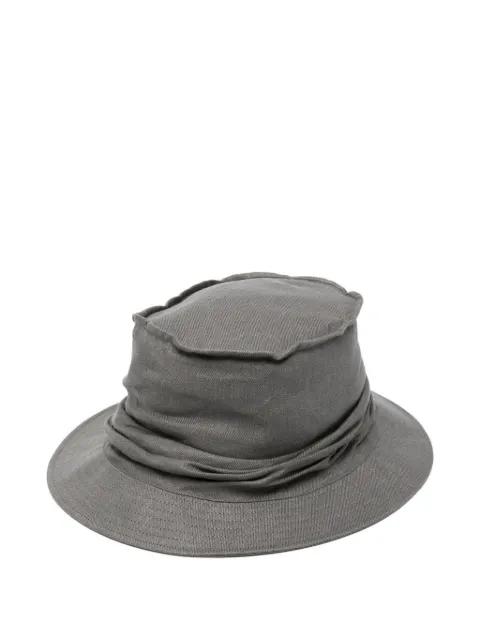 draped-detail bucket hat by YOHJI YAMAMOTO