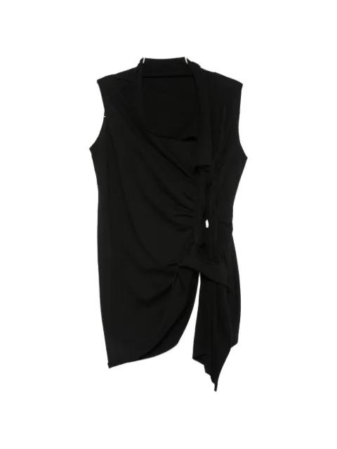 draped knot-detail top by YOHJI YAMAMOTO