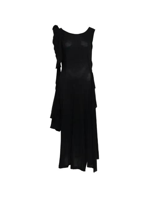 draped ruffled dress by YOHJI YAMAMOTO