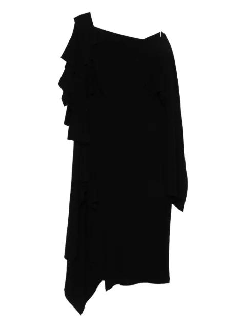 draped ruffled dress by YOHJI YAMAMOTO