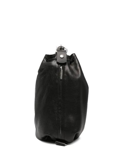 drawstring grained leather tote bag by YOHJI YAMAMOTO