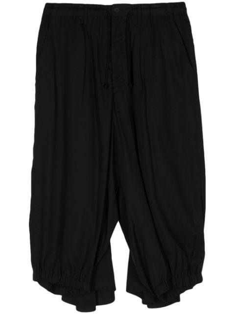 drawstring-waist crow trousers by YOHJI YAMAMOTO