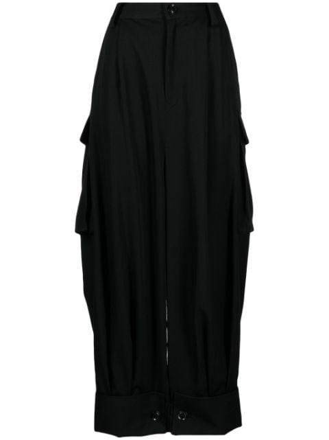 drop-crotch wool trousers by YOHJI YAMAMOTO