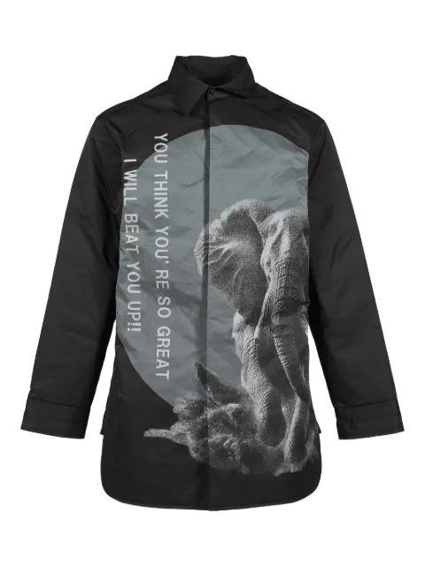 elephant-print jacket by YOHJI YAMAMOTO