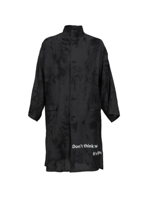 floral buttoned coat by YOHJI YAMAMOTO