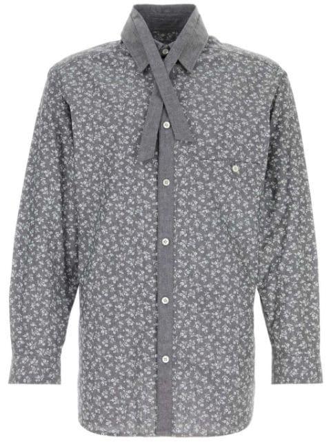 floral-print cotton shirt by YOHJI YAMAMOTO
