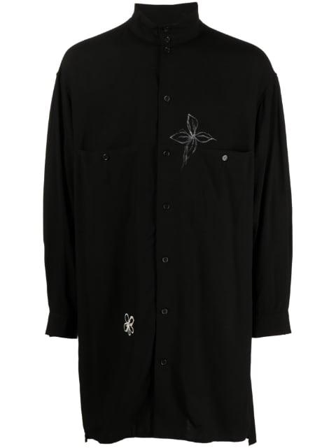 flower-doodle long shirt by YOHJI YAMAMOTO