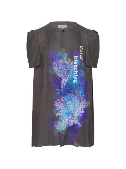 graphic-print blouse by YOHJI YAMAMOTO