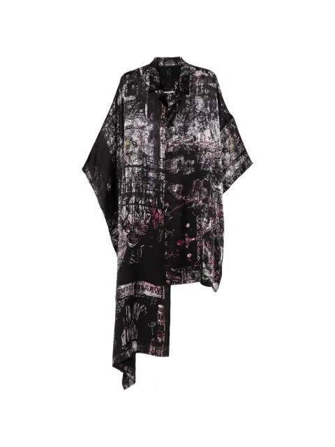 graphic-print coat by YOHJI YAMAMOTO