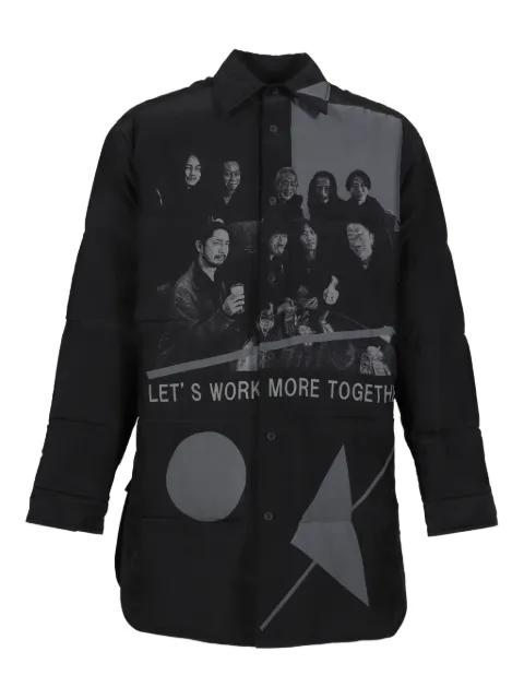 graphic-print padded jacket by YOHJI YAMAMOTO