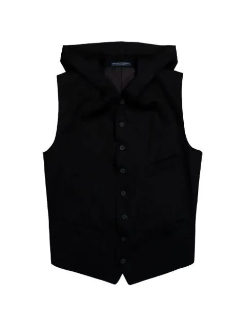 hoodied button waistcoat by YOHJI YAMAMOTO