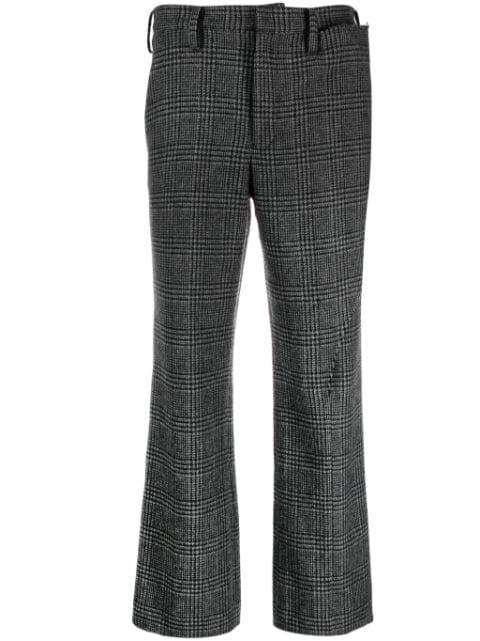 houndstooth straight-leg trousers by YOHJI YAMAMOTO
