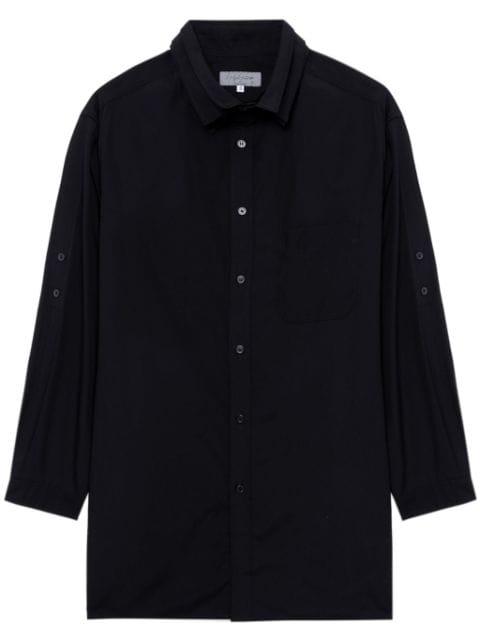 layered-collar cotton shirt by YOHJI YAMAMOTO