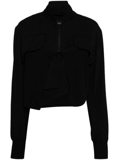 layered cropped bomber jacket by YOHJI YAMAMOTO