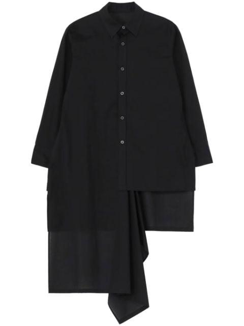 layered-design cotton shirt by YOHJI YAMAMOTO