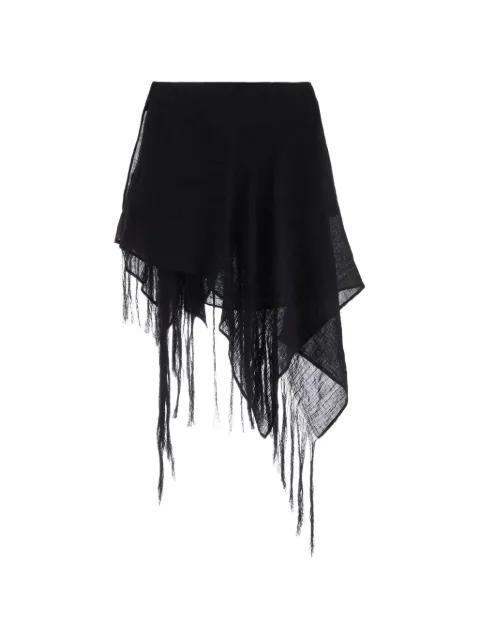 layered fringe mini skirt by YOHJI YAMAMOTO