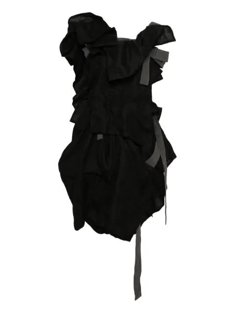 linen draped dress by YOHJI YAMAMOTO