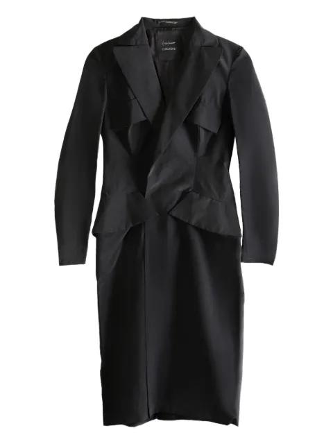 notched lapel dress by YOHJI YAMAMOTO