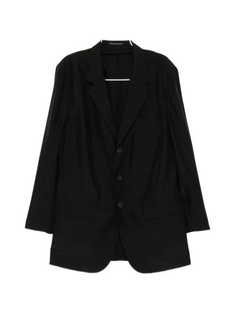 notched-lapel long-sleeve jacket by YOHJI YAMAMOTO