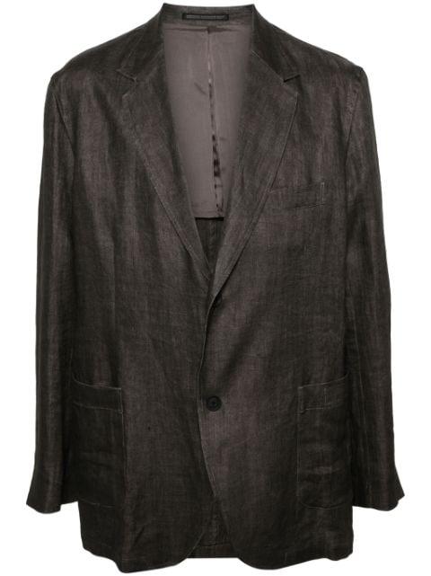 notched-lapels single-breasted blazer by YOHJI YAMAMOTO