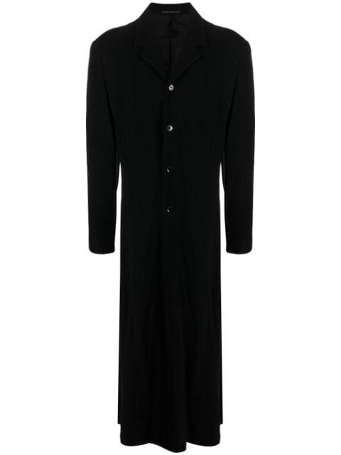 notched-lapels single-breasted coat by YOHJI YAMAMOTO