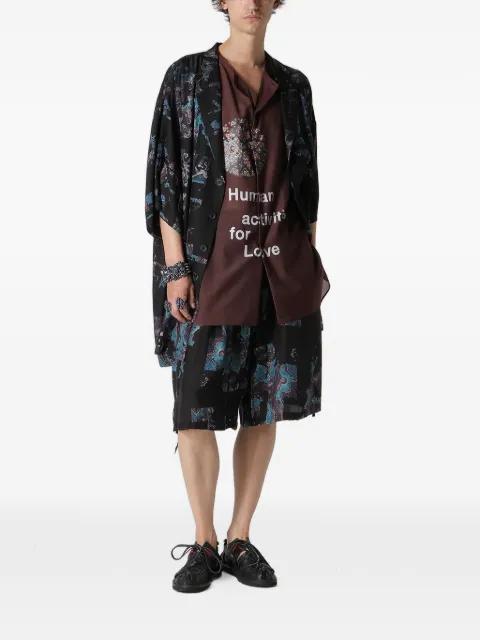 patterned silk jacket by YOHJI YAMAMOTO