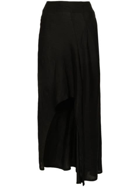 pleat-detail asymmetric skirt by YOHJI YAMAMOTO