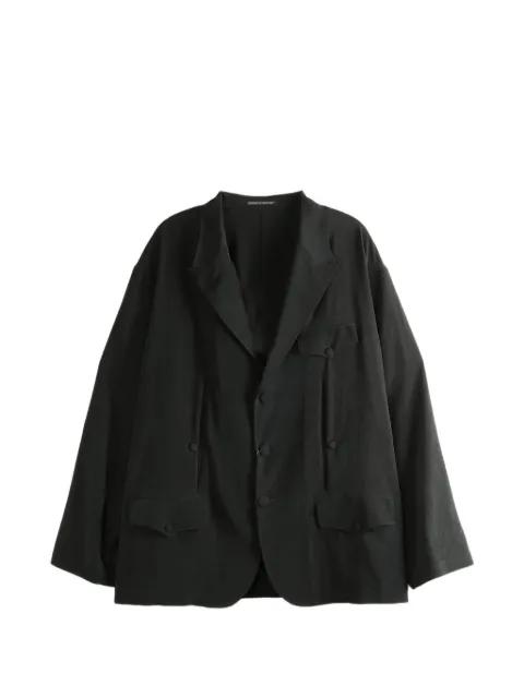 pleated flap-pocket coat by YOHJI YAMAMOTO