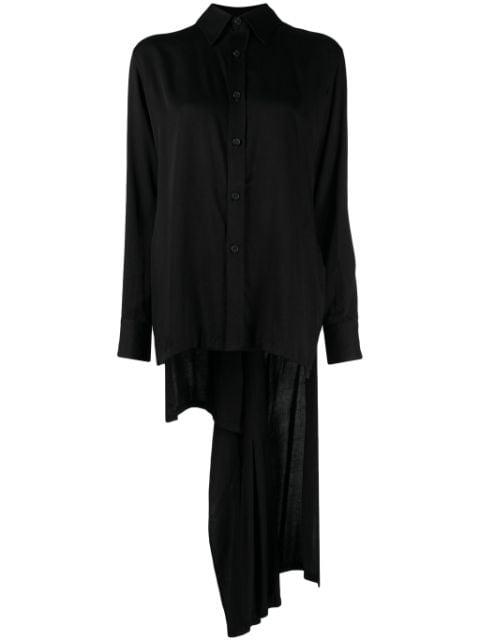 pleated high-low hem shirt by YOHJI YAMAMOTO