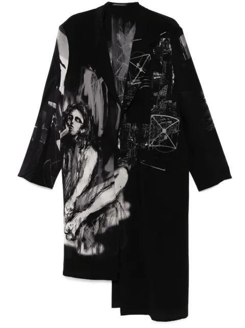 printed coat by YOHJI YAMAMOTO