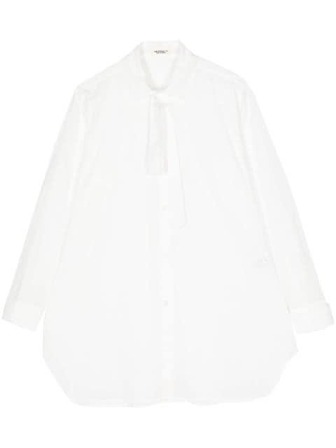 pussy-bow cotton shirt by YOHJI YAMAMOTO