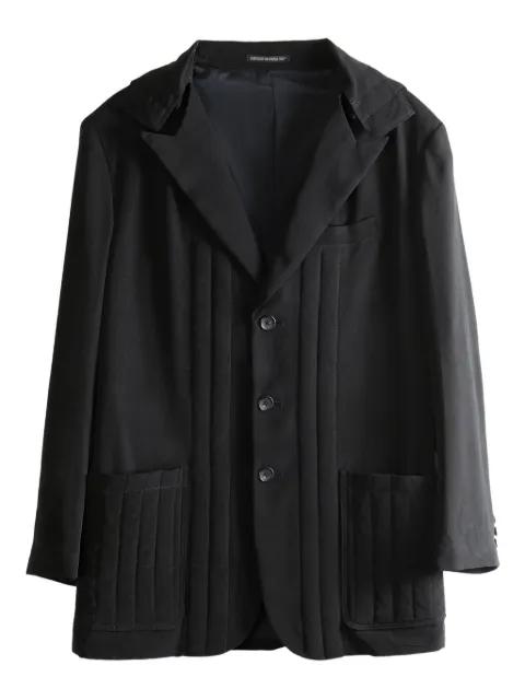 quilted-detail hoodied blazer by YOHJI YAMAMOTO