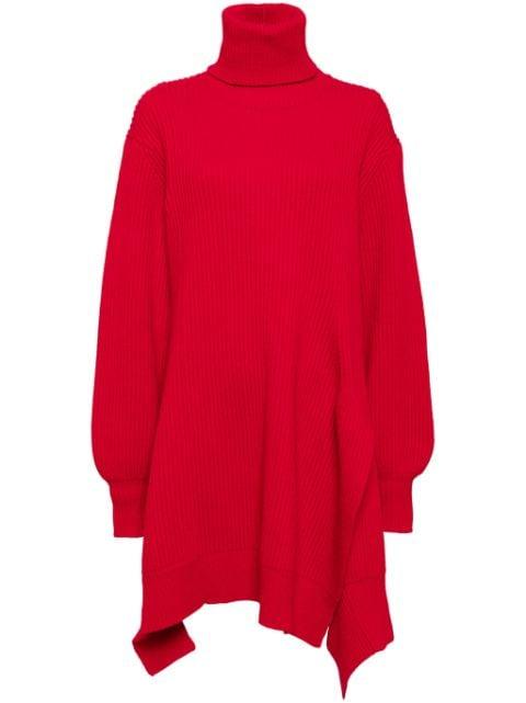 roll neck asymmetric jumper by YOHJI YAMAMOTO