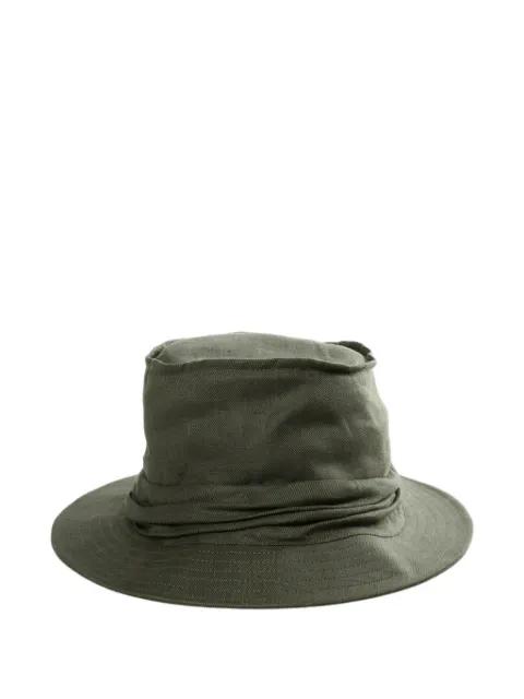ruched bucket hat by YOHJI YAMAMOTO