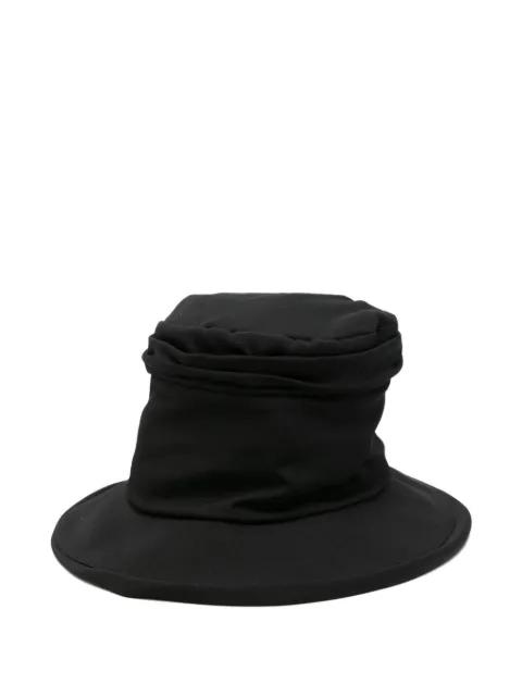 ruched-detail hat by YOHJI YAMAMOTO
