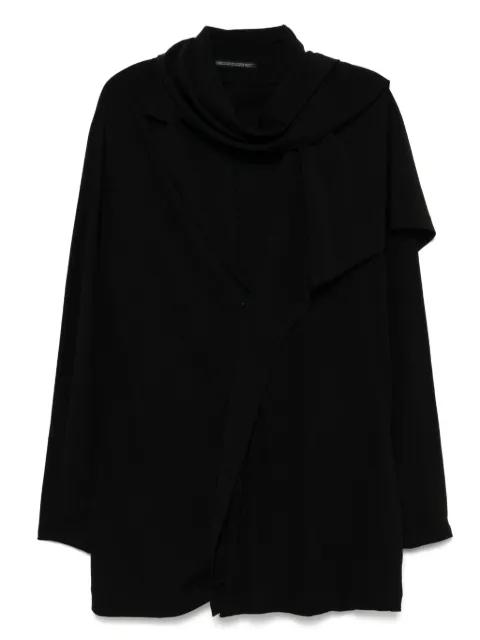 scarf-collar blazer by YOHJI YAMAMOTO
