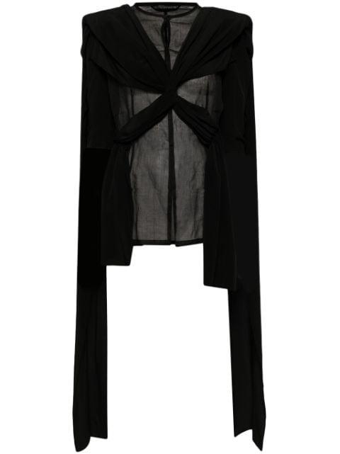 semi-sheer cotton-silk top by YOHJI YAMAMOTO