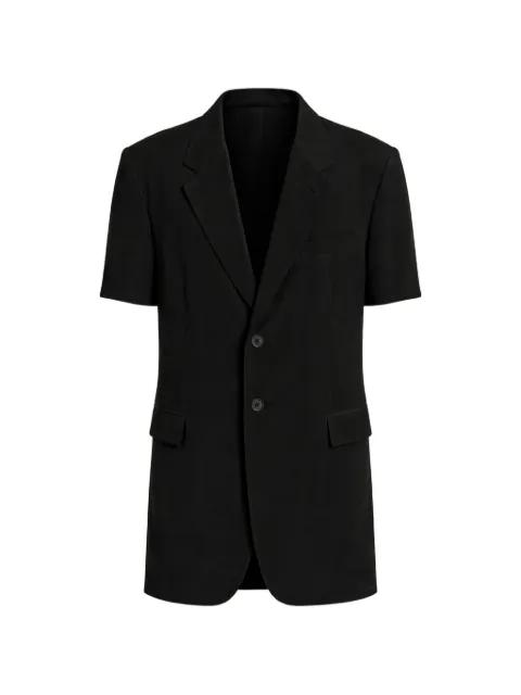 short-sleeve notched-lapels jacket by YOHJI YAMAMOTO