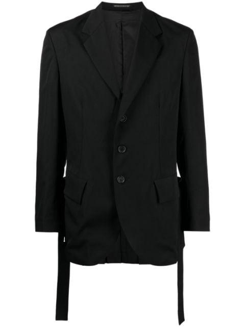 single-breasted notched wool blazer by YOHJI YAMAMOTO