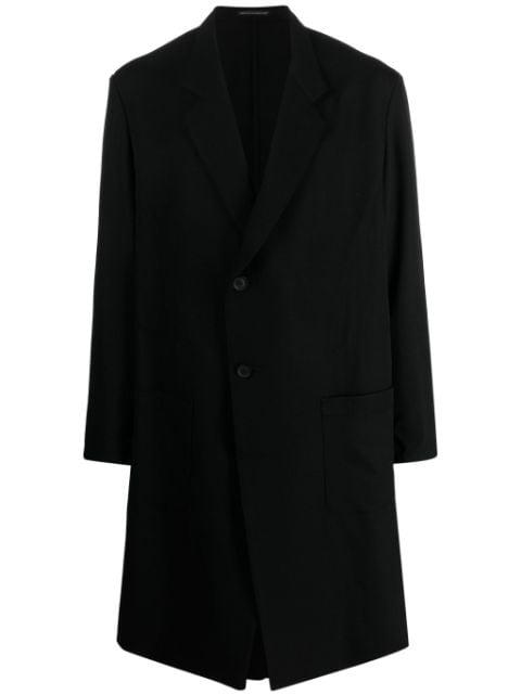 single-breasted wool coat by YOHJI YAMAMOTO