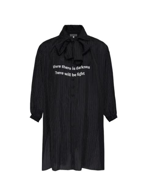 slogan-print shirt by YOHJI YAMAMOTO