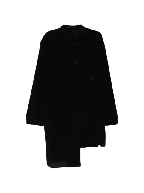stand collar asymmetric jacket by YOHJI YAMAMOTO