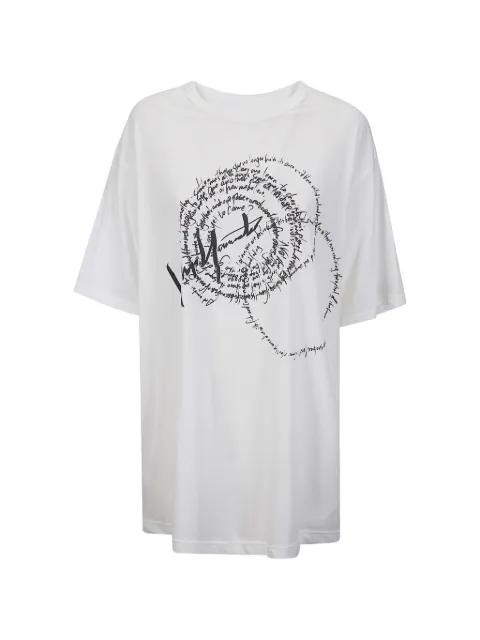 swirl-print oversized t-shirt by YOHJI YAMAMOTO